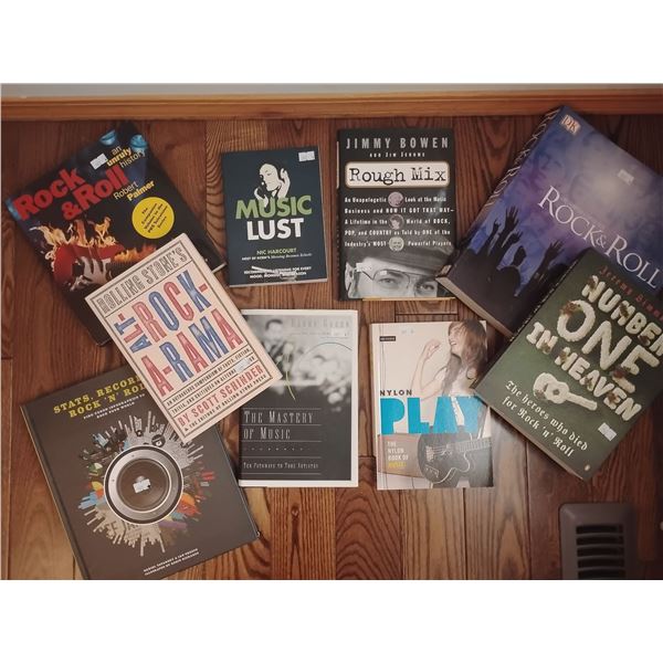Assorted Collection of Books Highlighting Rock & Roll History