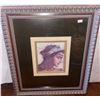Image 1 : Art Print in Beautiful Hand Carved Frame Artist Unknown 18W