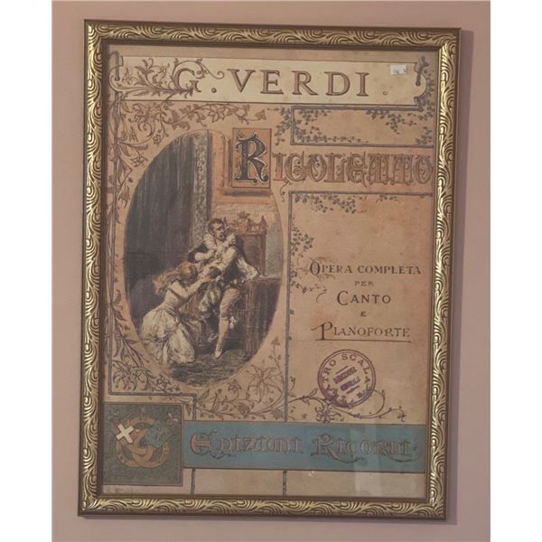 Vintage Art Print 21x27 G. Verdi