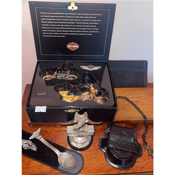 Harley Davidson Mini Hogs w/ Chain Wallet & More