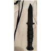 Image 2 : Black/Black Stealth Tactical Knife w/ Sheath 7inches