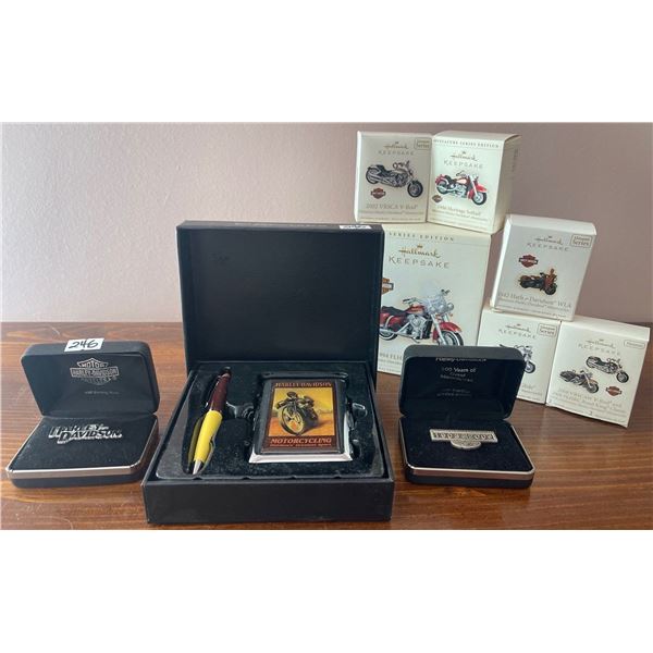 New Harley Davidson Accessories Card Holder w/ Pen Pins & More