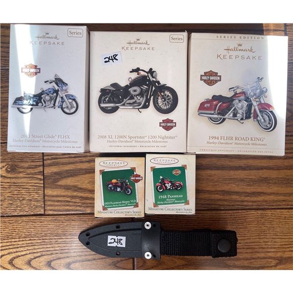 Hallmark Harley Davidson Keepsakes w/ 'Cold Steel' Knife & Sheath