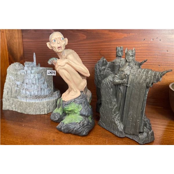 Lord Of The Rings Figurines 'Smeagal' 'The Argonath' & 'Minas Tirith'
