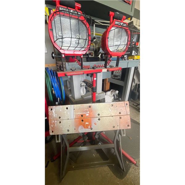 Adjustable Work Bench w/ Double Flood/Work Light