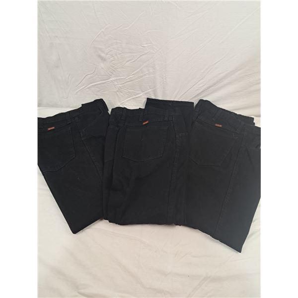 3 Pairs Men's Rustler Black Jeans