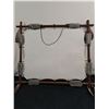 Image 2 : Stretched Picture in Wooden Frame with Faux Fur & Feather Accents
