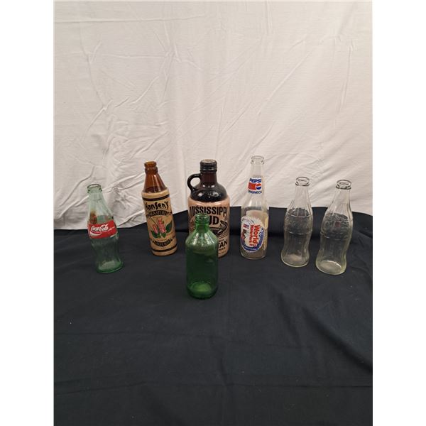 Vintage Empty Beverage Bottles