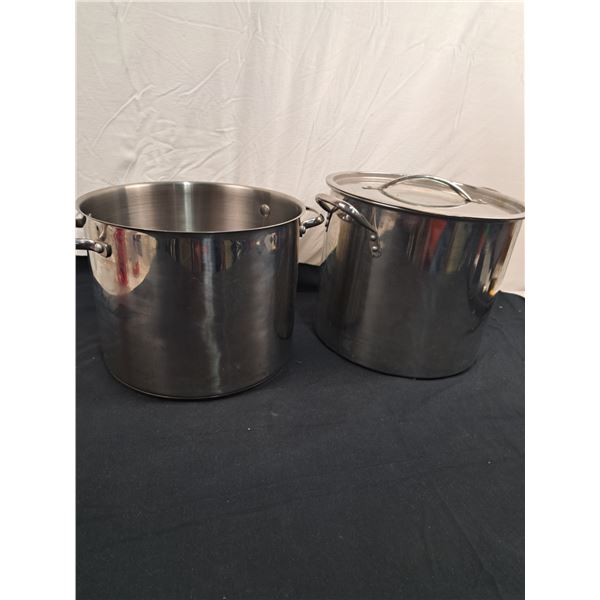 2 Large Metal Cooking Pots