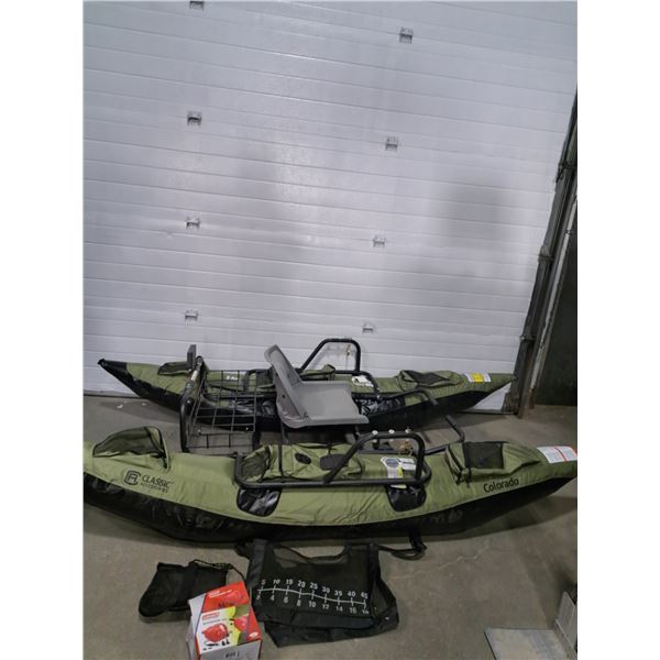 Colorado Inflatable Pontoon Fishing Boat with Motor Mount