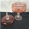 Image 2 : Assorted Coloured Glass Ornate Serving Vessels