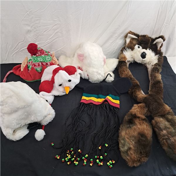 Assortment of Fluffy Hats