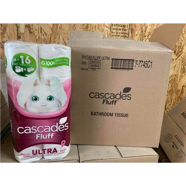 Cascades Fluff Ultra Soft Bathroom Tissue 8 Count x 6 Packages (24)