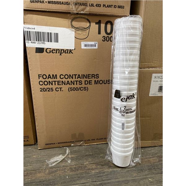 Genpak 10C Foam Containers 10oz 500 Count