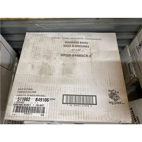 Hypax Strong Black Garbage bags HPGB-5236SBR-C 26"x36" 8 Rolls x 25 bags per Roll