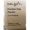 Image 3 : Galaxy Portion Cups Plastic 2oz PP Black 2500pcs (25 Sleeves of 100) PC200GXBK