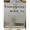 Image 3 : HyStix 80-860C 9" Bamboo Chopsticks 40 x 50 Count Individually Wrapped Sets