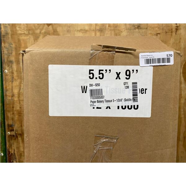 Paper Bakery Tissue 5.5" x 9" Saddle DW-9250 12 x 1000