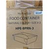 Image 3 : Hy-Pax Eco Food Container Natural Color Size #3 HPE-BPRN-3 4 x 50 Count