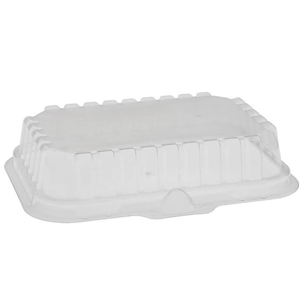 PacTic Tray Mates Clear Dome Shallow Dome Fits Pactive 2S Foam Trays 8.2" x 5.7" x 1.5"   252 Count