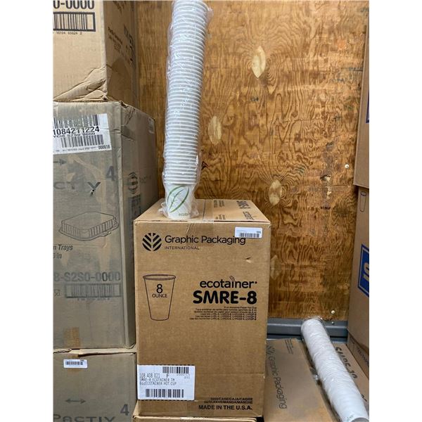 Graphic Packaging Ecotainer SMRE-8 8oz Paper Hot Cup 1000 Count