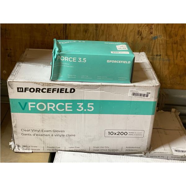 Forcefield V Force 3.5 Clear Vinyl Exam F+Gloves 10 x 200 Medical Grade Size Medium