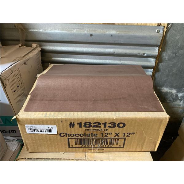 Basket Liners Chocolate Color 12" x 12" 2000 Liners