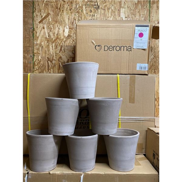 Deroma 10.2" Moka Brown Planter Lot of 6