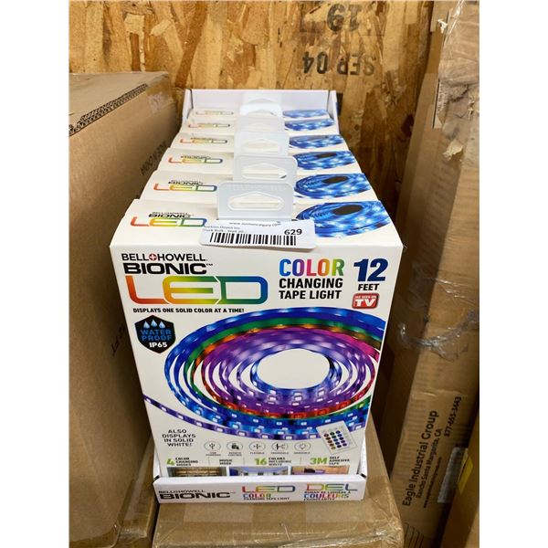 Bell & Howell Bionic LED Color Changing Tape Light 12 Feet Lot of 6