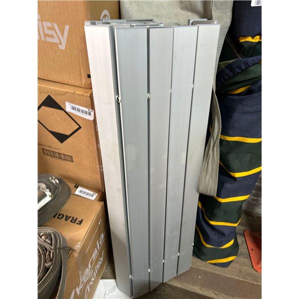 Folding aluminum camping table in carry case