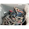 Image 1 : Loty of 4 assorted size booster cable sets includes stackable bin