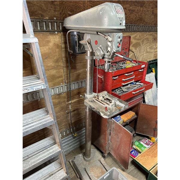 Buffalo 15 inch upright variable speed drill press with vise