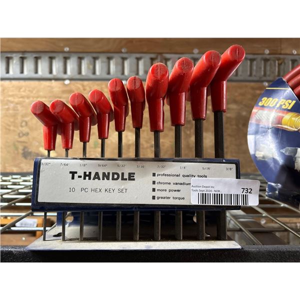 10 Pce T Handle Hex Key Set