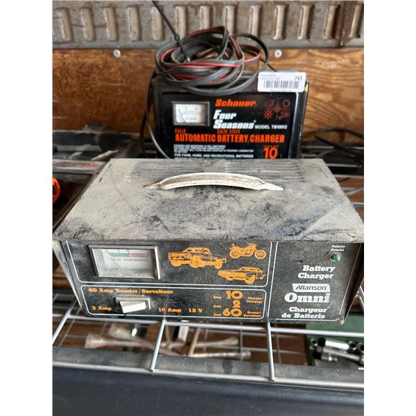 Lot of 2 Battery Chargers Omni & Shauer