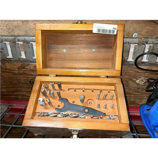 Lot of assorted router and shaper bits