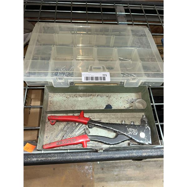 Rivet Gun with accessories and supplies