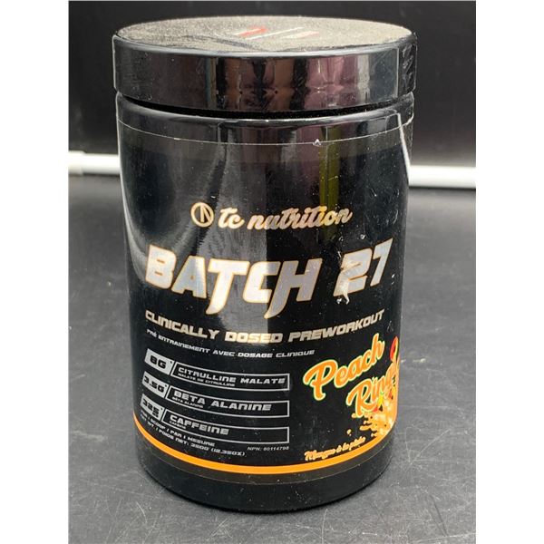 TC Nutrition Batch 27 Clinically Dosed Preworkout Powder, Peach Rings (350g)