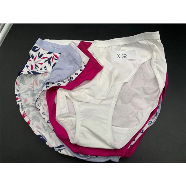 Lot of 12 Women's Cotton Hi-cut Briefs (7)