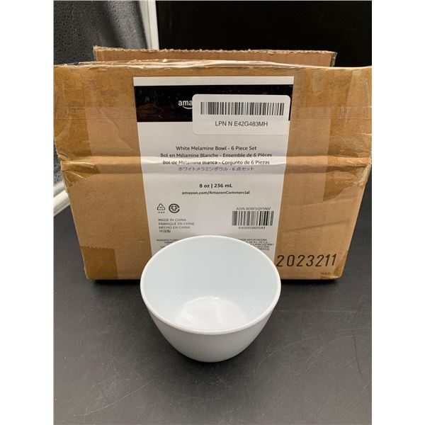 White Melamine Bowl-6pc Set