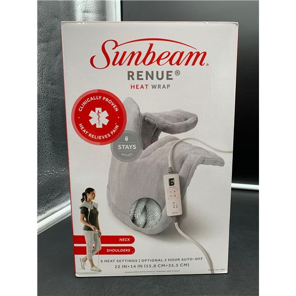 Sunbeam Renue Heat Wrap, 6 Heat settings, optional 2hr auto-off (22in x 14in)