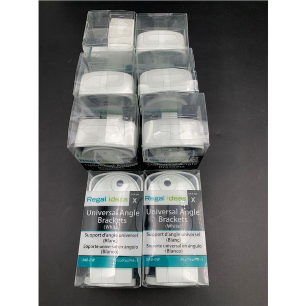 Regal Ideas Universal Angle Brackets (White) 8ct