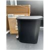 Image 1 : Compact Bathroom Plastic Trash Can with Foot Open step