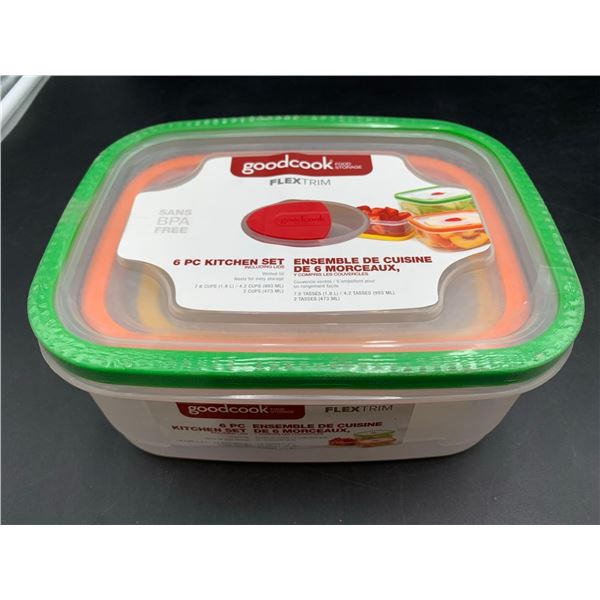 goodcook Food Storage Flextrim 6pc Kitchen Set Including Lids