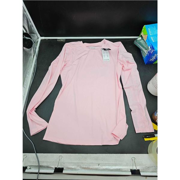 Bassdash Longsleeve Shirt, Spandex and Polyester with 50 UV Protection (M)