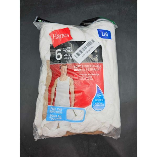 Hanes 6pk Tanks (L)
