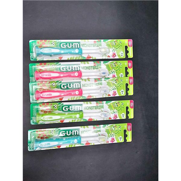Gum Monsterz Toddler Kids Toothbrushes (5ct)
