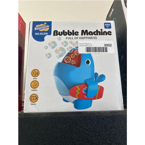 Bubblebeble surfing shark bubble machine
