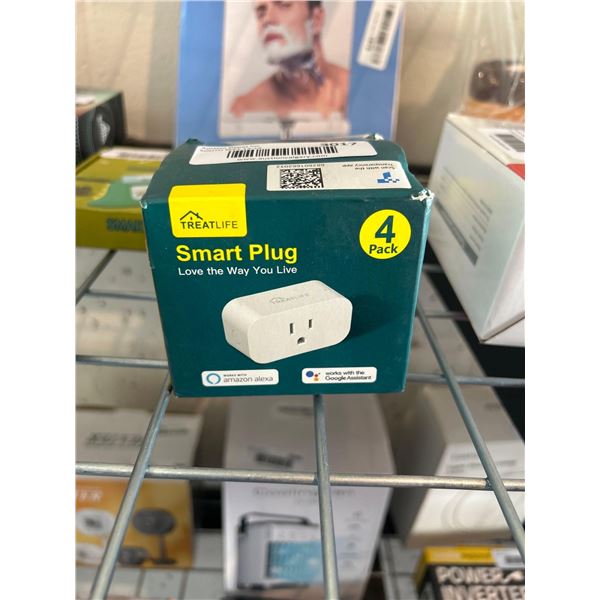 Treat Life smart plug compatible with Amazon Alexa and Google assistant, pack of 4