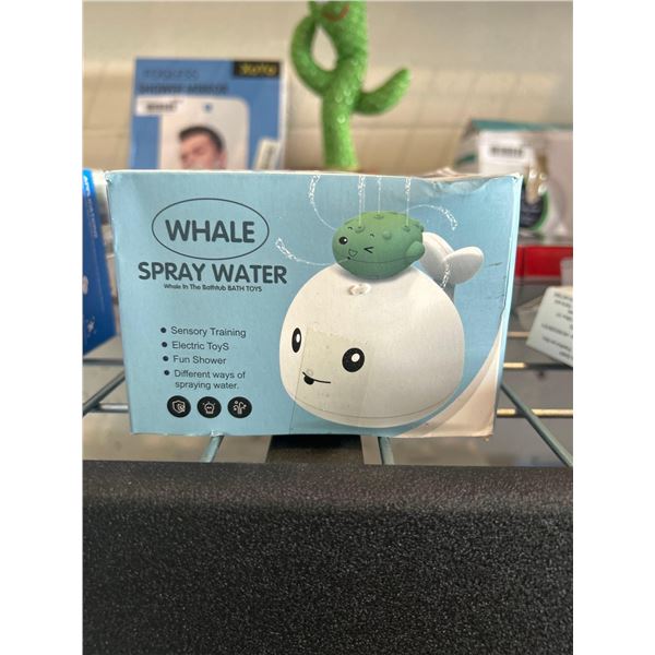 Whale water spraying childrens bath toy