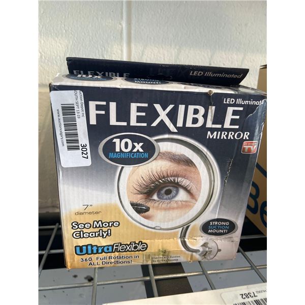 Flexible LED illuminated mirror